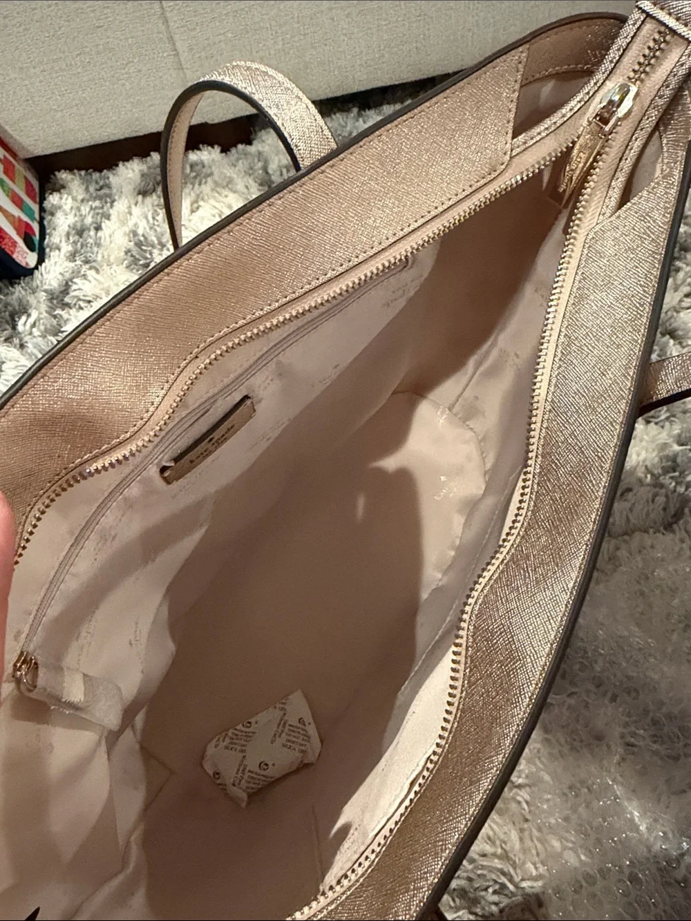 kate spade Rose Gold Glitter Tote